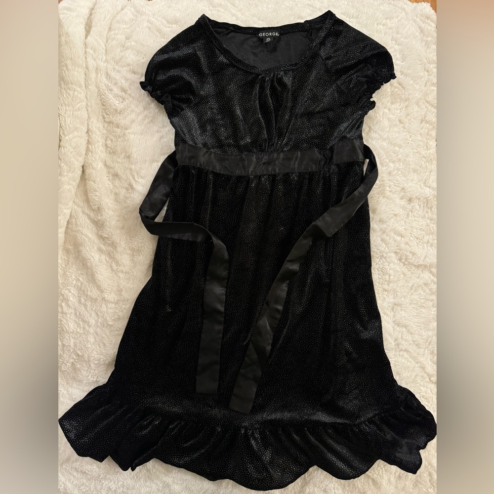 Kids black sparkling dress